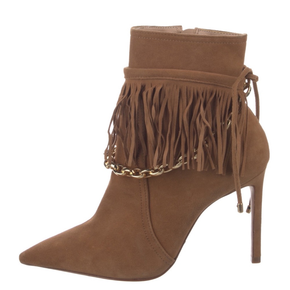 SCHUTZ Suede Ankle Lace-up Booties